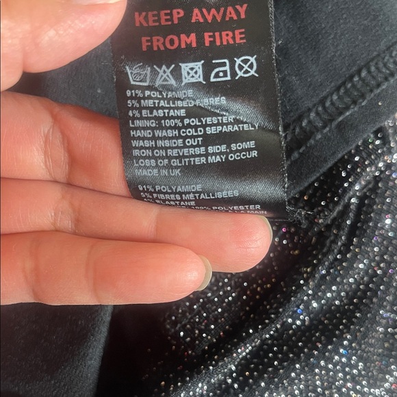 Urban outfitters Y2K  Black Glitter Mini Skirt - Picture 5 of 6